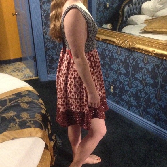 Lulus Navy Blue and Red Floral Print Dress NWT - Picture 5 of 10